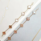CLOVER 5 MOTIFS  PINK MOP BRACELET COLLECTION