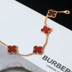 CLOVER 5 MOTIF RED CORNELIAN BRACELET COLLECTION
