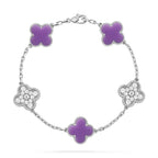 CLOVER 5 MOTIF LIGHT PURPLE BRACELET COLLECTION