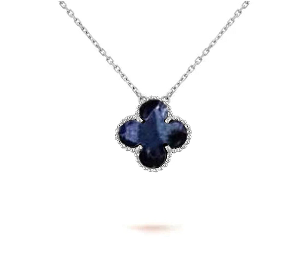 CLOVER 15MM NECKLACE SILVER COLLECTION