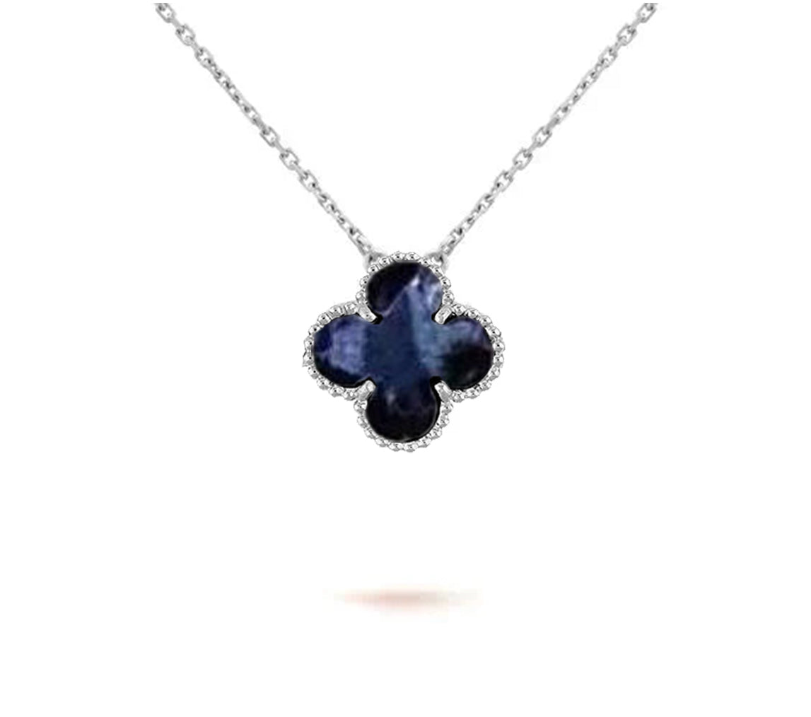 CLOVER 15MM NECKLACE SILVER COLLECTION
