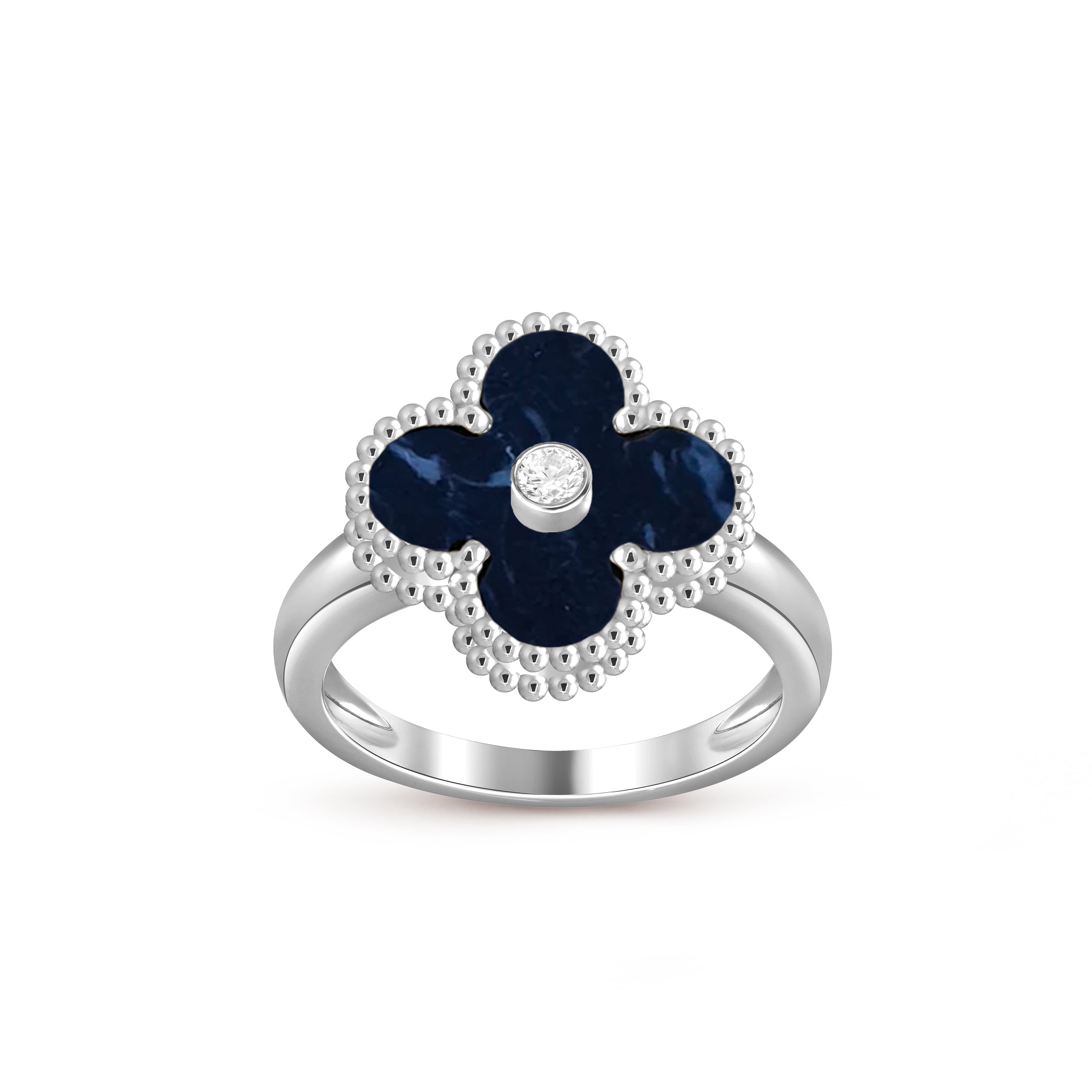 CLOVER SILVER DIOMND RING COLLECTION