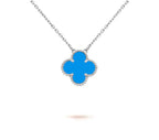 CLOVER 15MM NECKLACE SILVER COLLECTION