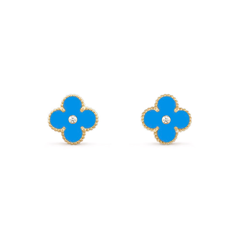 CLOVER  15MM DIAMOND EARRINGS COLLECTION