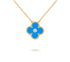 CLOVER 15MM DIAMOND SINGLE FLOWER NECKLACE COLLECTION