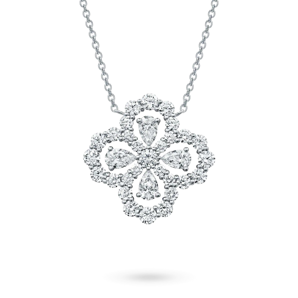 LOOP NECKLACE FULL MOTIF DIAMOND 16MM MULTIPLE COLORS