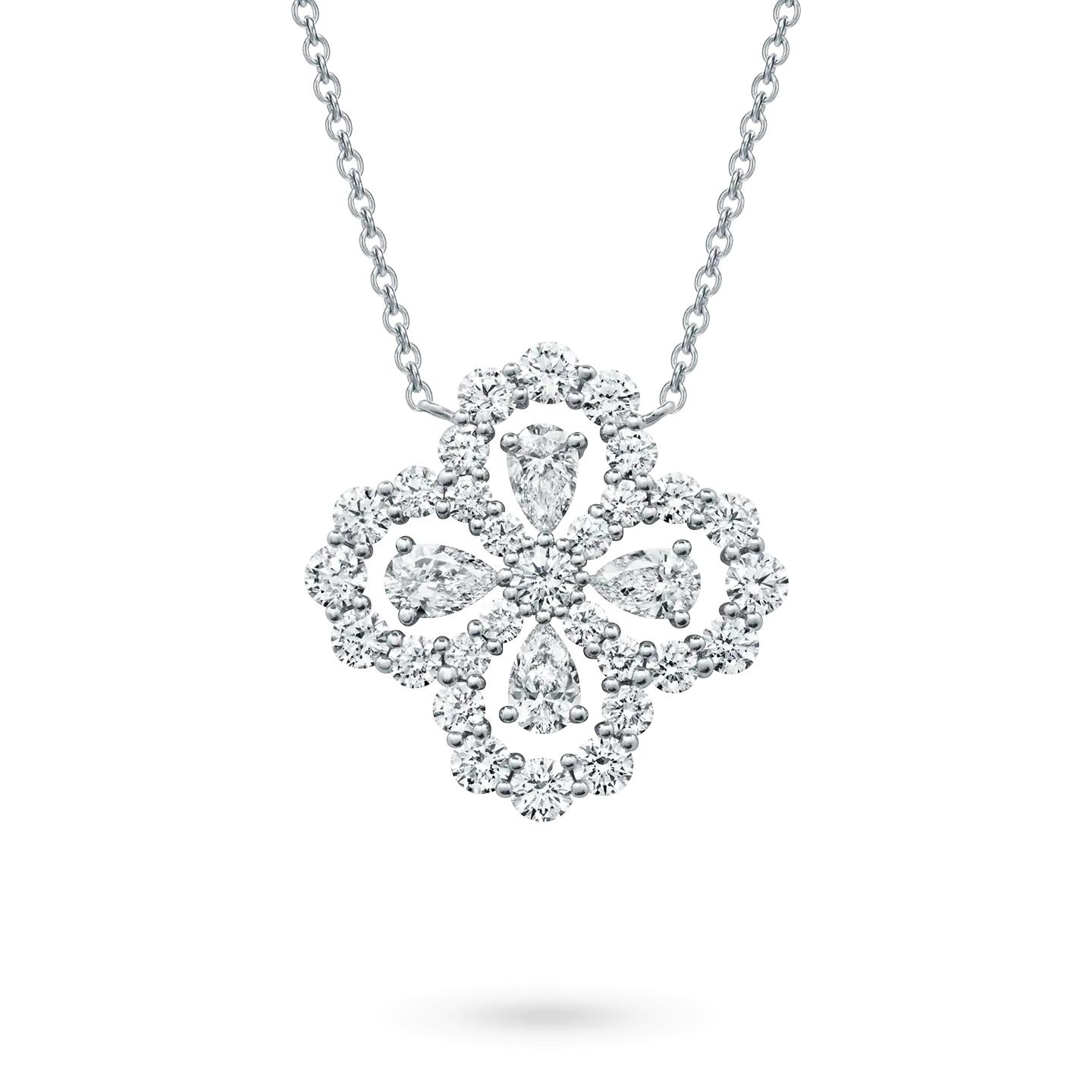 LOOP NECKLACE FULL MOTIF DIAMOND 16MM MULTIPLE COLORS