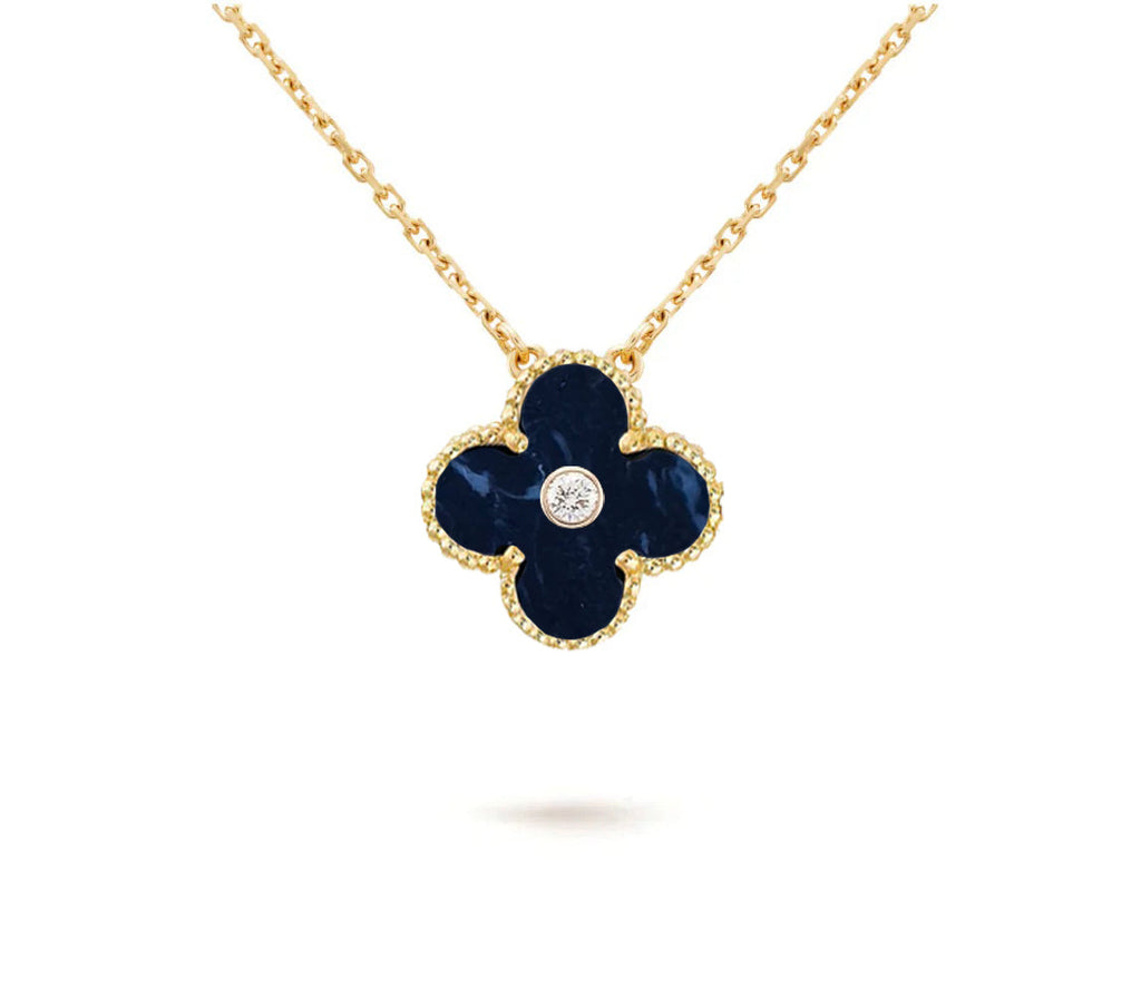 CLOVER 15MM DIAMOND SINGLE FLOWER NECKLACE COLLECTION