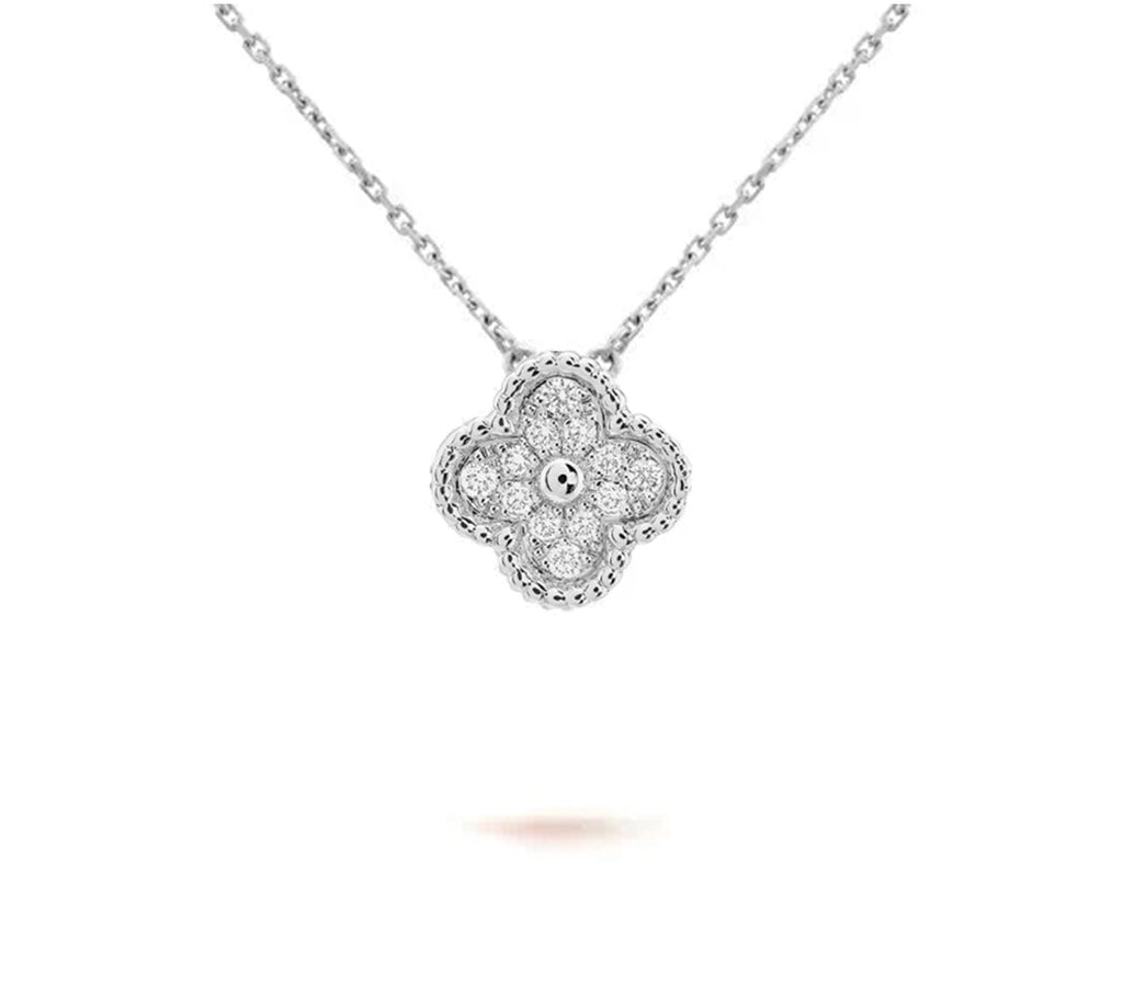CLOVER 15MM NECKLACE SILVER COLLECTION