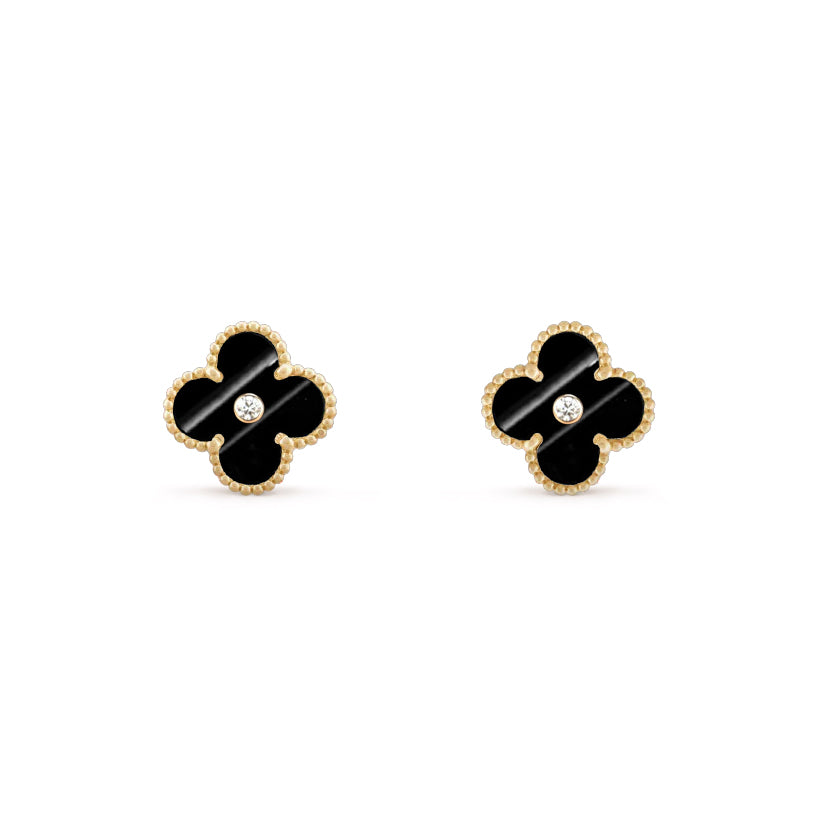CLOVER  15MM DIAMOND EARRINGS COLLECTION