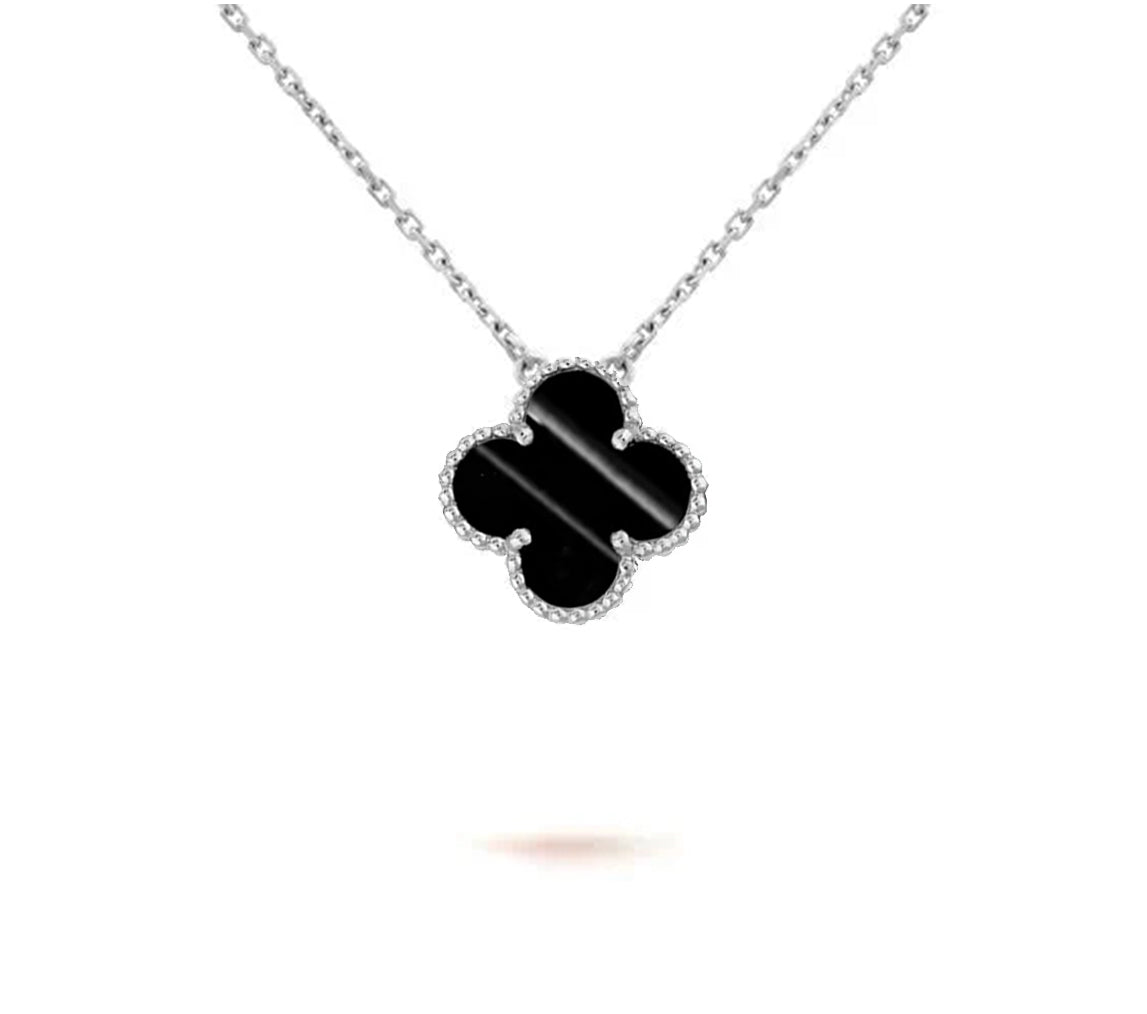 CLOVER 15MM NECKLACE SILVER COLLECTION
