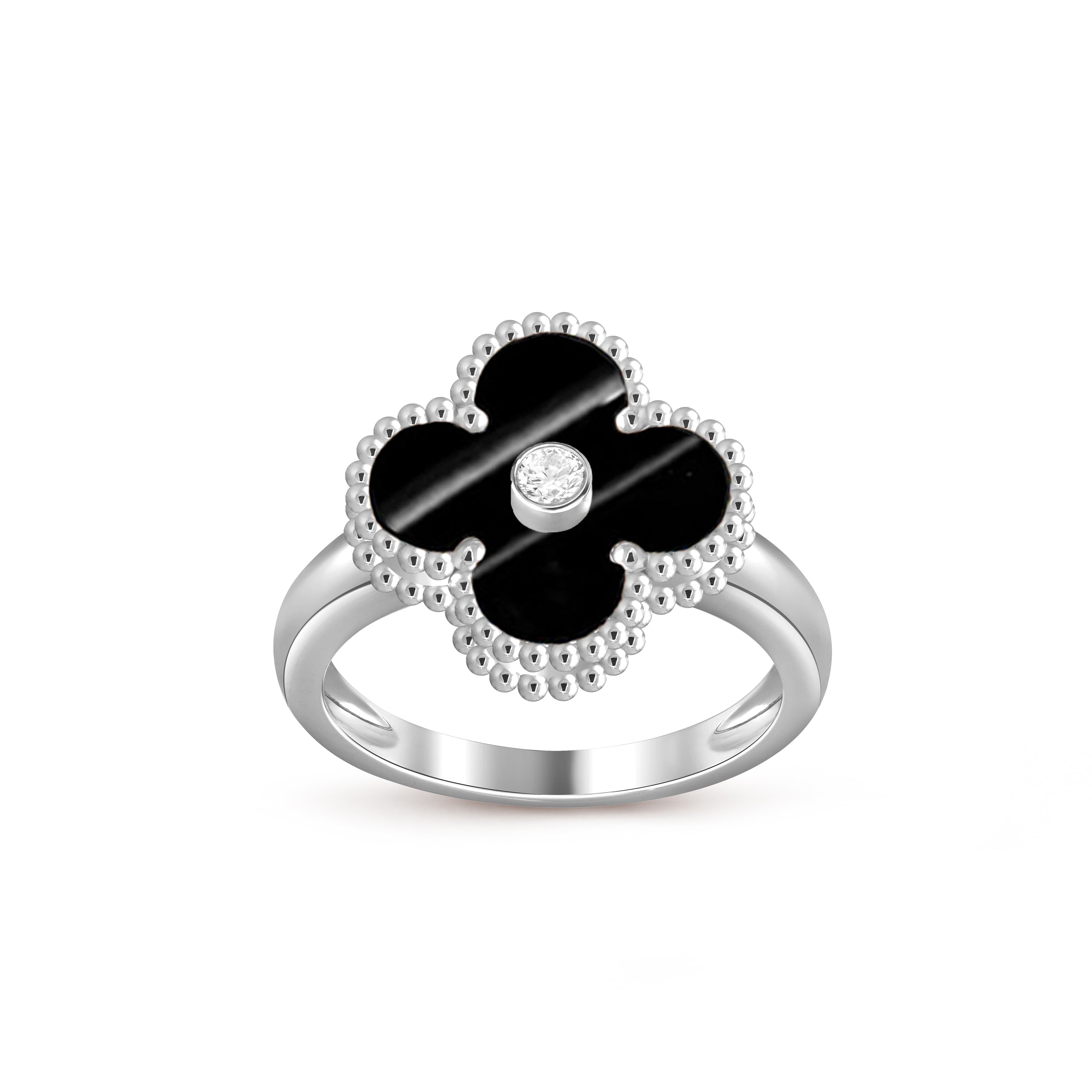 CLOVER SILVER DIOMND RING COLLECTION
