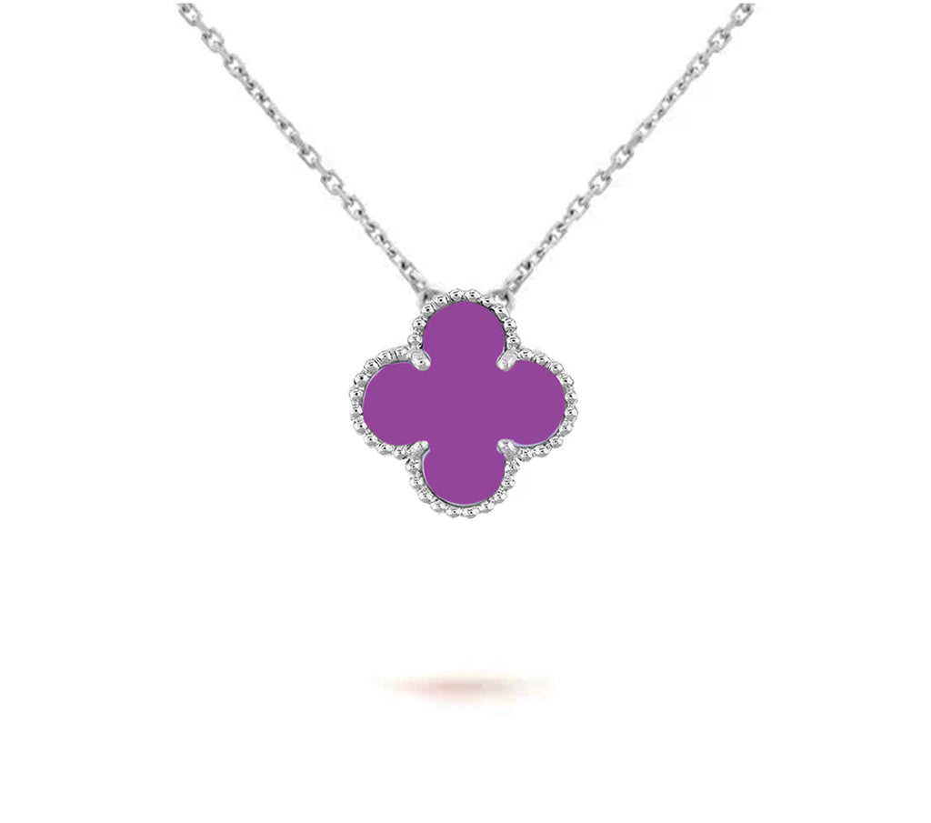 CLOVER 15MM NECKLACE SILVER COLLECTION