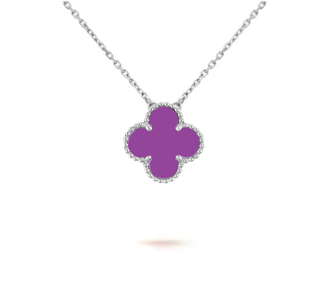 CLOVER 15MM NECKLACE SILVER COLLECTION