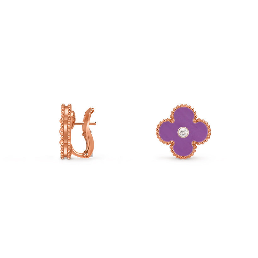 CLOVER 15MM MOP DIAMOND EARRINGS COLLECTION