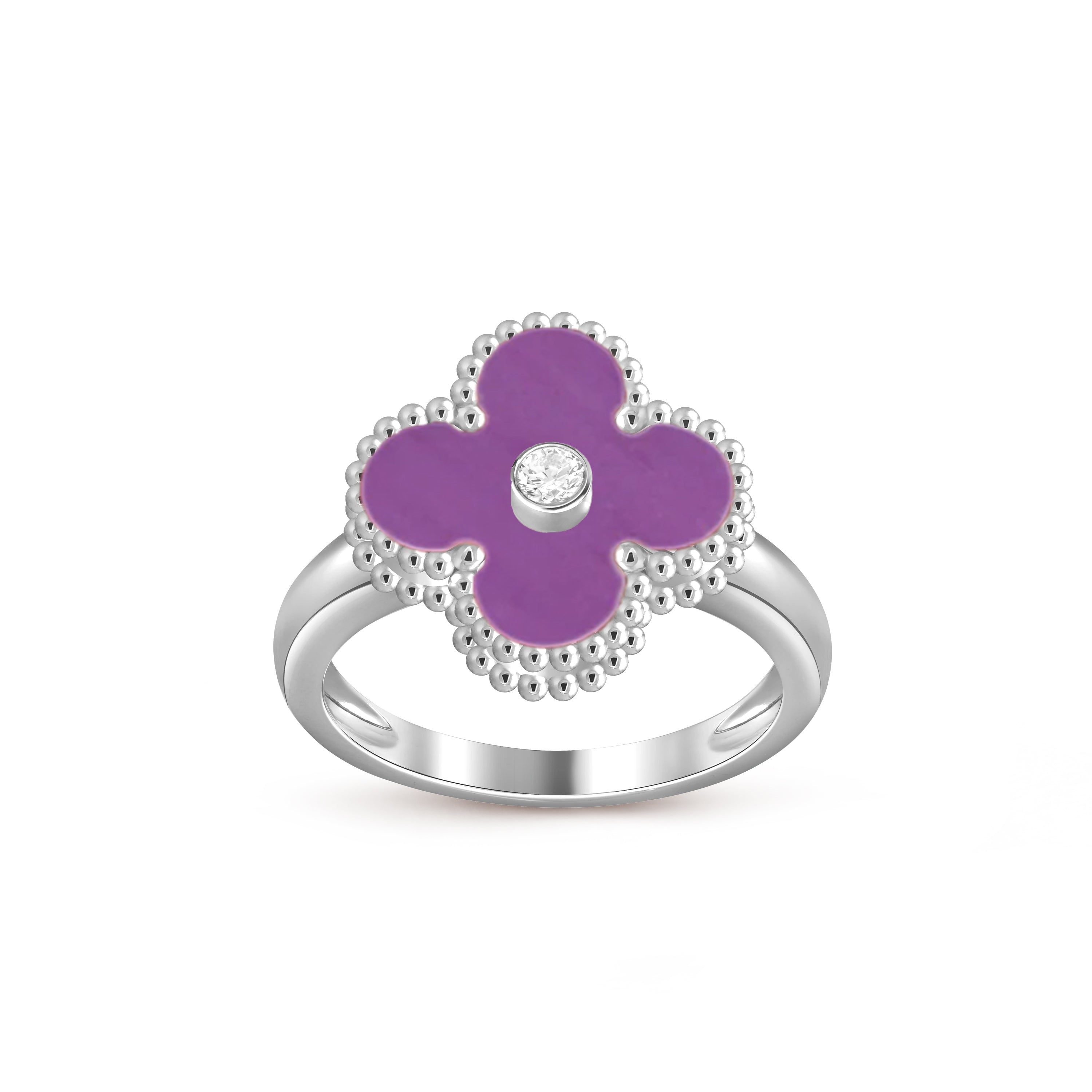 CLOVER SILVER DIOMND RING COLLECTION