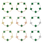 CLOVER 5 MOTIF MALACHITE BRACELET COLLECTION