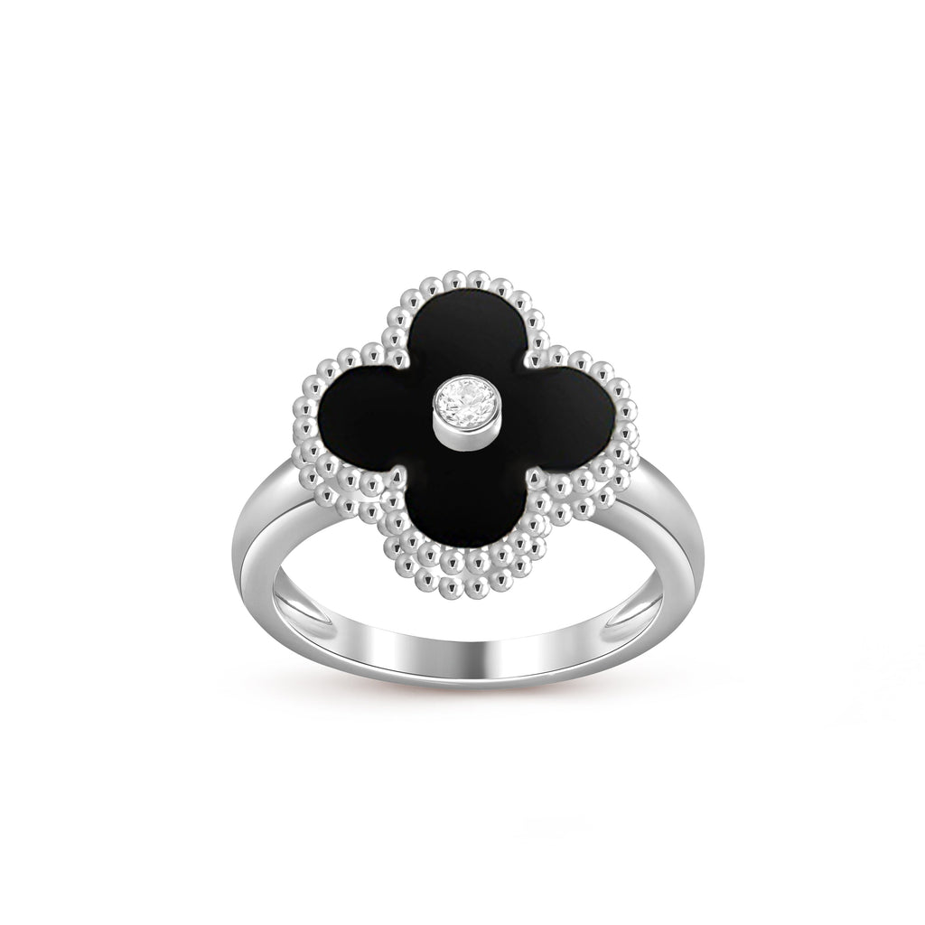 CLOVER SILVER DIOMND RING COLLECTION