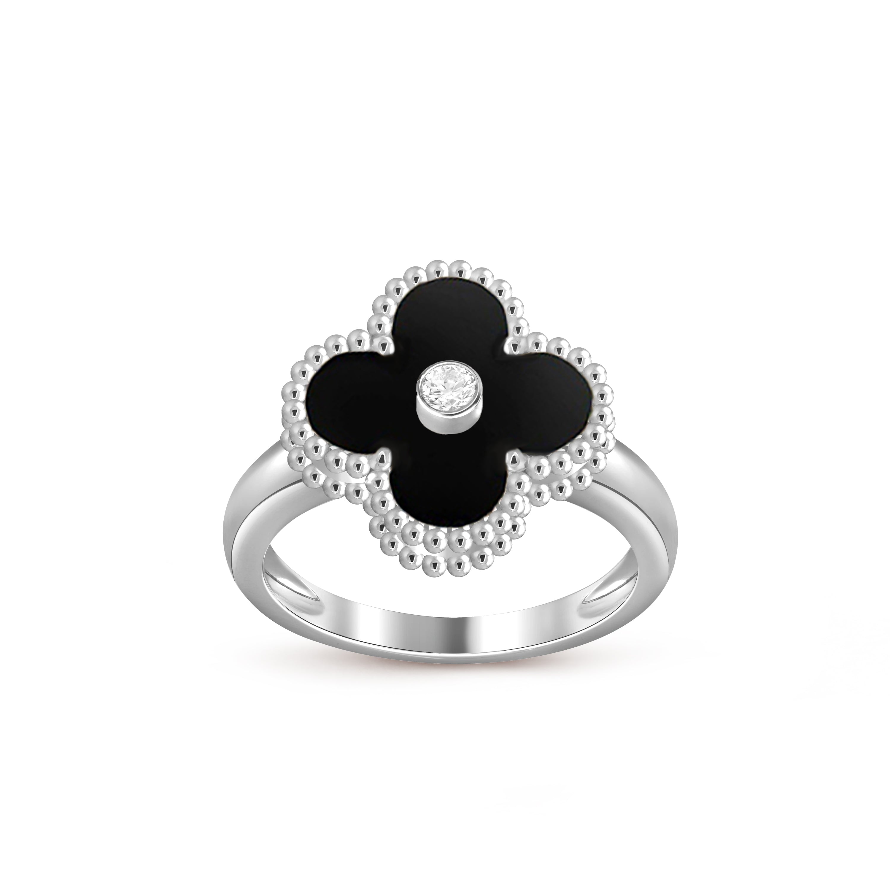 CLOVER SILVER DIOMND RING COLLECTION