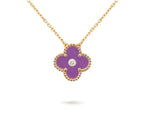 CLOVER 15MM DIAMOND SINGLE FLOWER NECKLACE COLLECTION