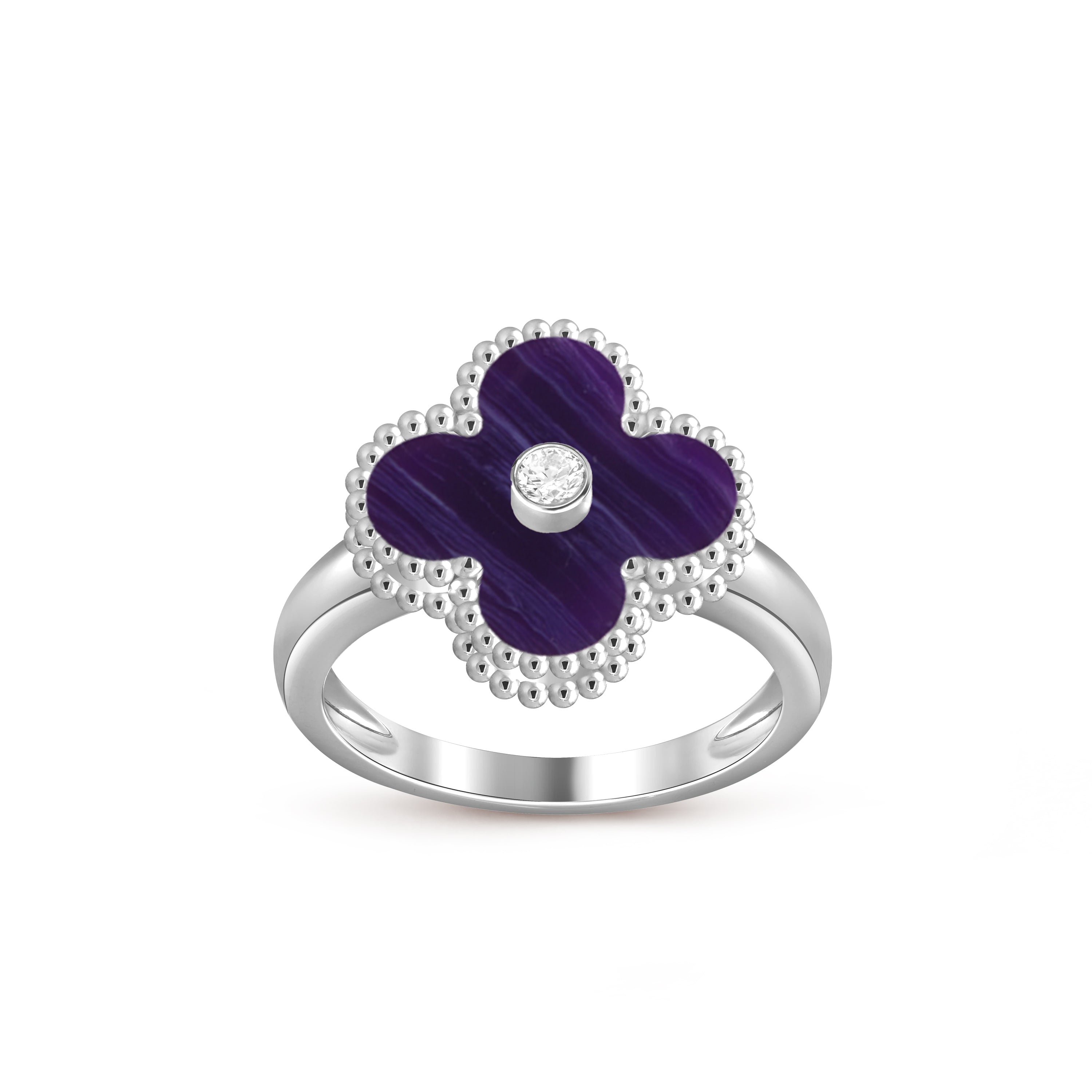 CLOVER SILVER DIOMND RING COLLECTION