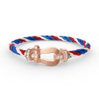 FORCE LARGE HORSESHOE HALF DIAMOND BRACELET ROSE GOLD