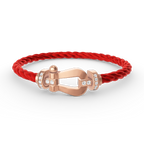 FORCE LARGE HORSESHOE HALF DIAMOND BRACELET ROSE GOLD