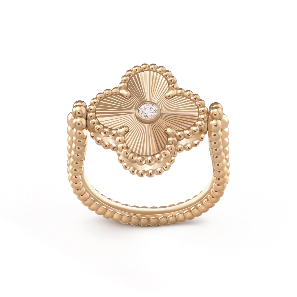 CLOVER RIVERSIBLE RING ROSE GOLD COLLECTION