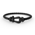 FORCE LARGE SERIES HORSESHOE BLACK SAMURAI BRACELET