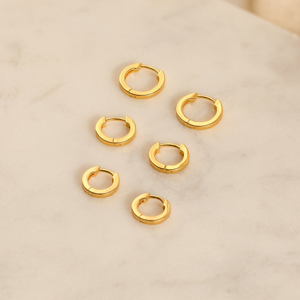 Editor Huggie Earrings Set