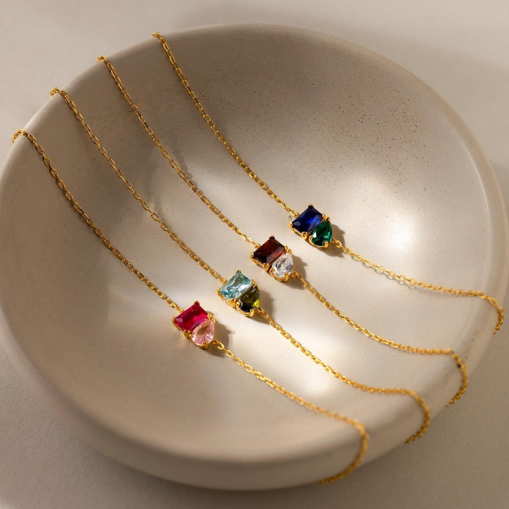 Toi et Moi Birthstone Bracelet