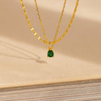 Duo Layered Birthstone Necklace