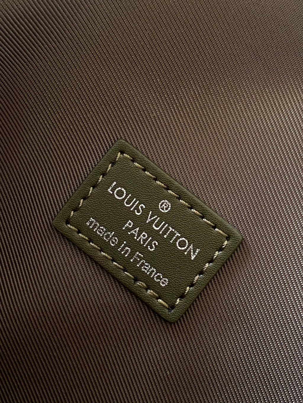 STEAMER WEARABLE WALLET 16 IN BEIGE AND KHAKI COLORWAY COATED CANVAS
