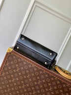 CARRYALL CARGO VIBE BB 26 IN BLACK LAMBSKIN BORWN MONOGRAM TAG