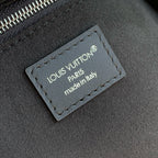 CARRYALL CARGO VIBE BB 26 IN BLACK LAMBSKIN BORWN MONOGRAM TAG