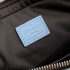 TRIO MESSENGER BAG 25 IN BLUE MONOGRAM COATED CANVAS AND CALFSKIN