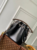 NO WAY VIBE HANDBAG 22.5 IN BLACK LAMBSKIN SILVER HARDWARE