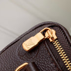 MINI BUMBAG 17 IN DARK BROWN MONOGRAM EMBOSSED LOGO CALFSKIN