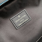 AVENUE SLINGBAG 31 IN BLACK AND GREY DAMIER GRAPHITA CANVAS CALFSKIN