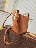 LV 25S LOW KEY ALL IN BB 18 IN BURNT SIENNA CALFSKIN GOLD HARDWARE