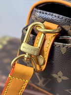 LV 25S CARGO 23 IN BROWN MONOGRAM CANVAS LEATHER TRIM GOLD HARDWARE
