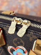 LV 25S NANO ALMA 18 IN BROWN MONOGRAM CANVAS PRINTED WITH THE VIVIENNE MASCOT