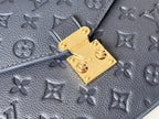 LV 25S POCHETTE METIS 25 IN DARK BLUE MONOGRAM COATED CANVAS GOLD HARDWARE