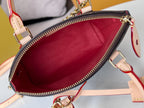 LV 25S LOCKIT BB 19 IN BROWN MONOGRAM COATED CANVAS GOLD HARDWARE