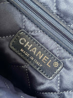 CC MEDIUM 37 CROSSBODY BAG IN BLUE DENIM WITH CHAIN