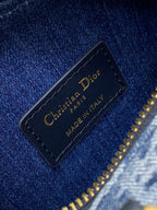 GROOVE MINI 17 BAG IN DENIM BLUE OBLIQUE MONOGRAM JACQUARD