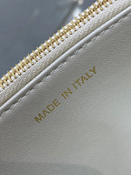 MISS CARO MINI 17 BAG IN WHITE MACROCANNAGE LAMBSKIN