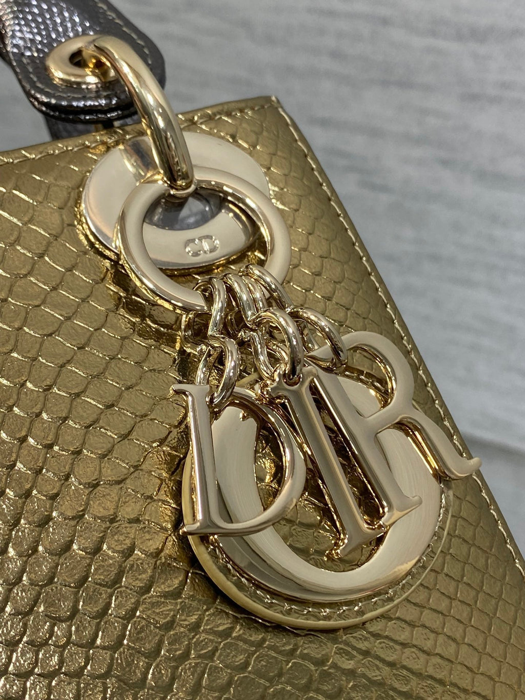 MINI 17 LADY BAG IN GOLD METALLIC LAMBSKIN