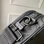 ALPHA NANO BAG 24 IN BLACK MONOGRAM SHADOW EMBOSSED COWHIDE