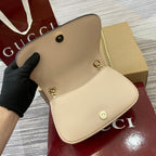 BLONDIE MINI SHOULDER BAG 21 IN BEIGE CALFSKIN GOLD HARDWARE